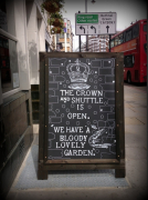 Crown and Shuttle Shoreditch Sign